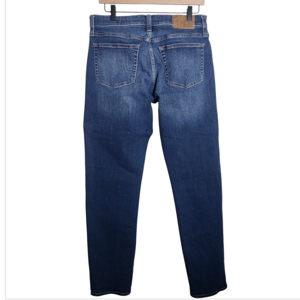 Madewell Men Deep Blue Everyday Denim COOLMAX Straight Leg Slim Fit Jeans 32x32 - Picture 2 of 5